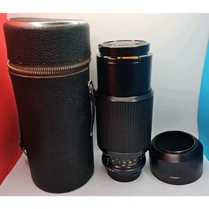 Minolta MD-Zoom Rokkor-X 80-200mm f/4.5 MD Zoom Lens With Both Caps, Hood & Case